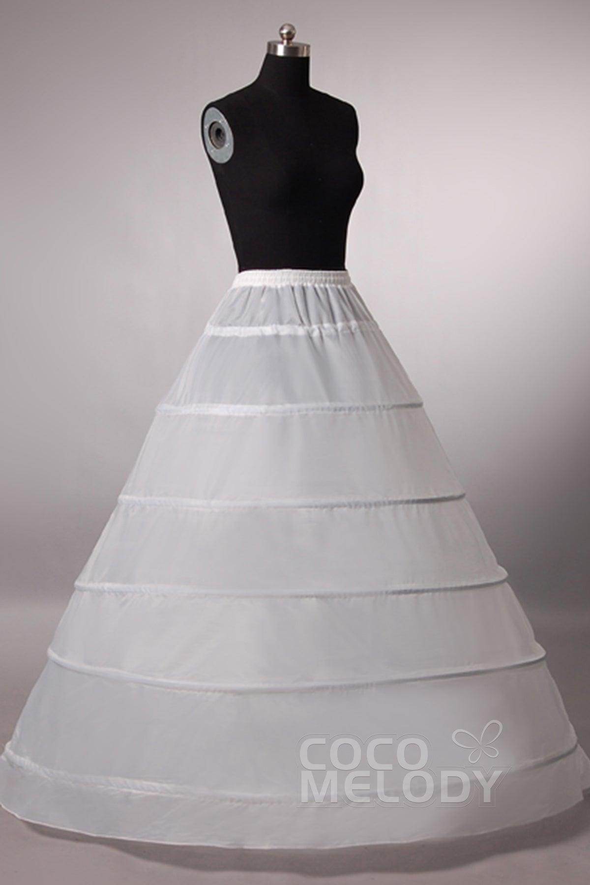 A-Line Floor-Length 6 Hoops Wedding Petticoats CP001300A - COCOMELODY